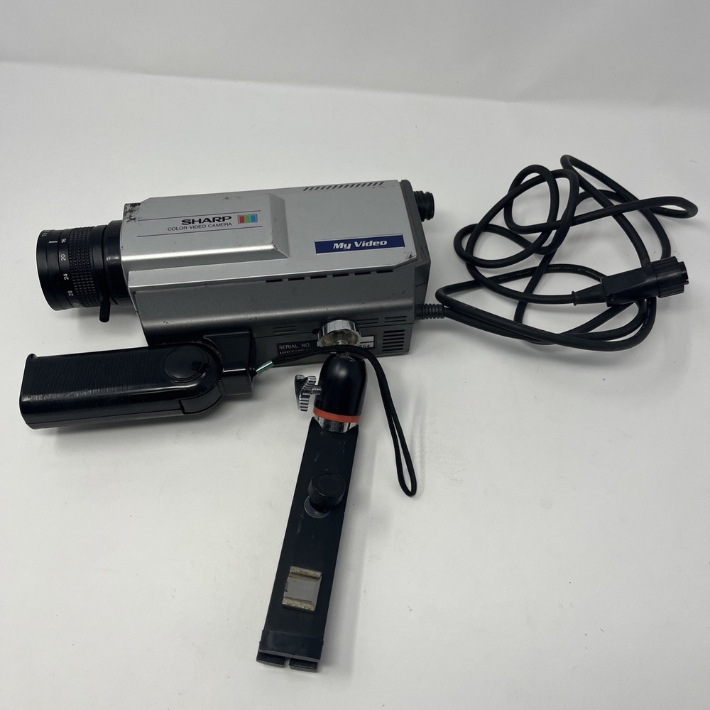 Vintage‎ Sharp QC-52 Color Video Camera Camcorder Silver 1980's Untested As Is